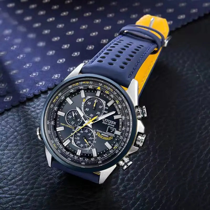 Quartz Chronograph Men’s Watch Stainless Steel Waterproof Wristwatch