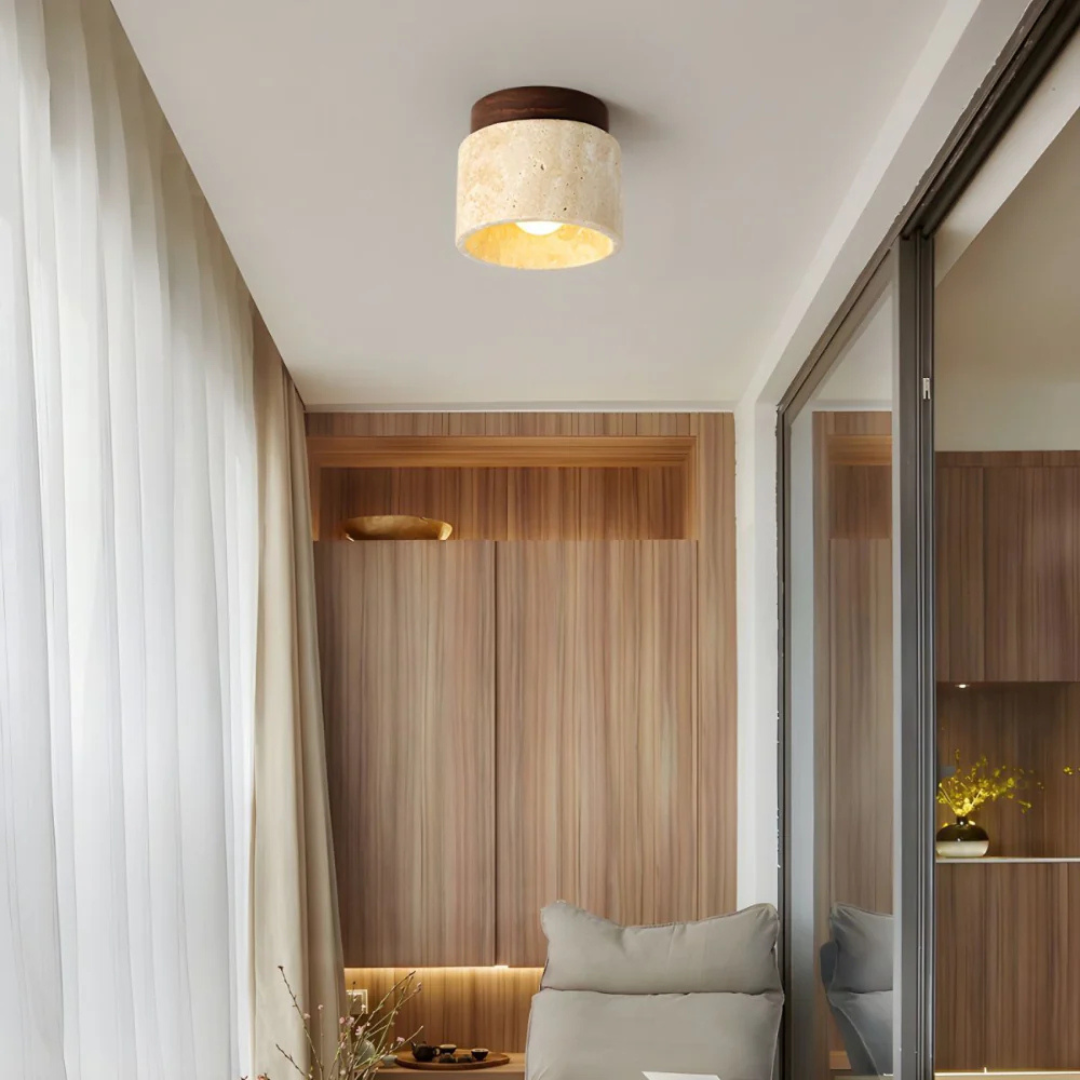 Radia Japanese Style Ceiling Light Minimalist Warm Glow Lamp