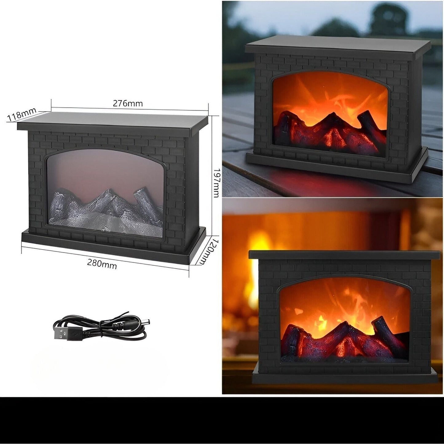 RadiantFlame LED Lantern with Realistic Flame Effect Ambient Lamp