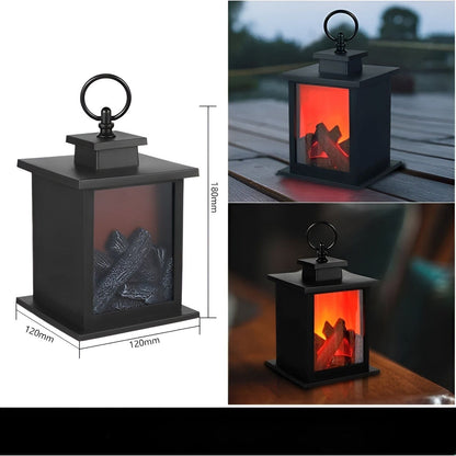 RadiantFlame LED Lantern with Realistic Flame Effect Ambient Lamp