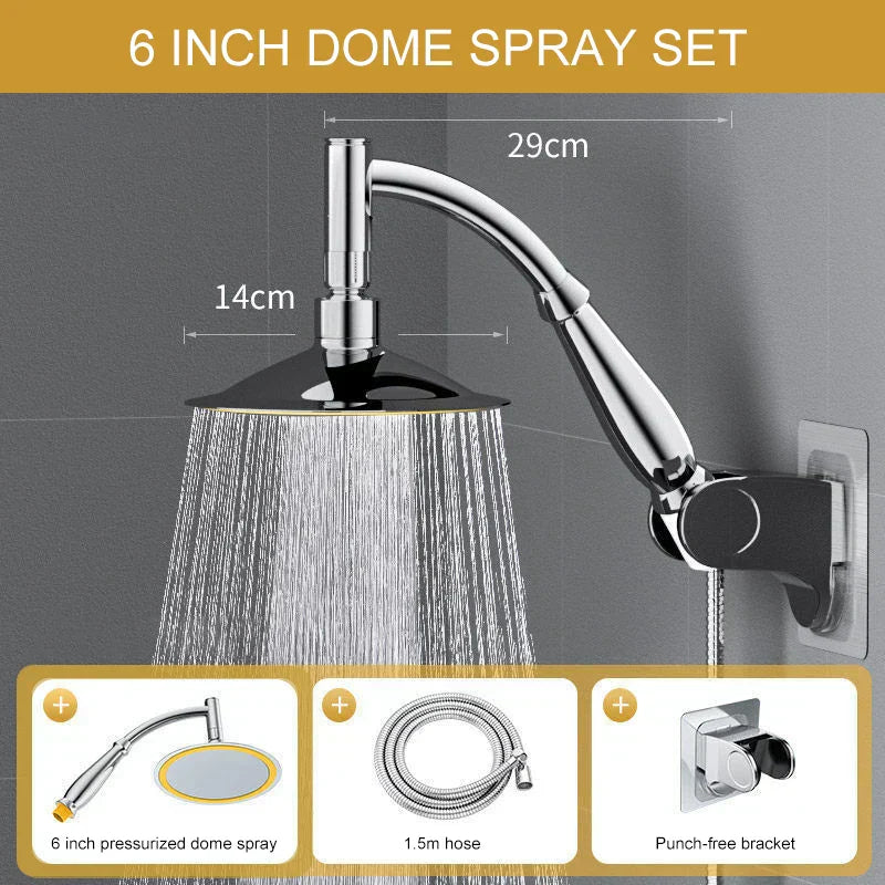 RainZen Water Saving Rain Shower Head with High Pressure Flow
