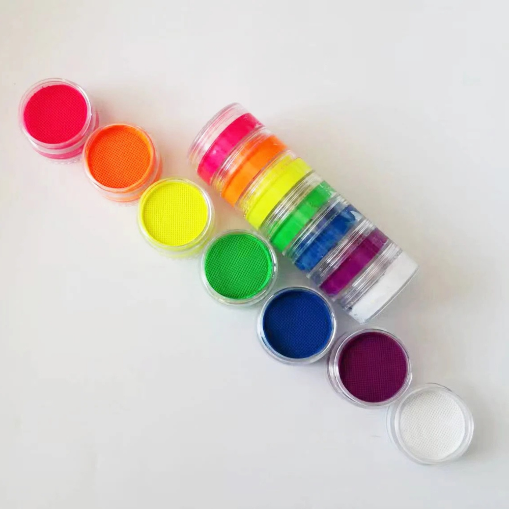 Kit de peinture corporelle arc-en-ciel bicolore pour des créations artistiques sur le visage
