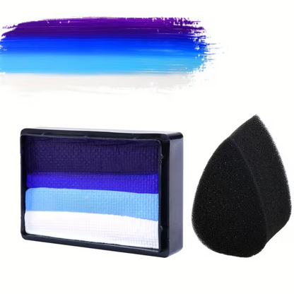 Kit de peinture arc-en-ciel bicolore pour le visage et le corps