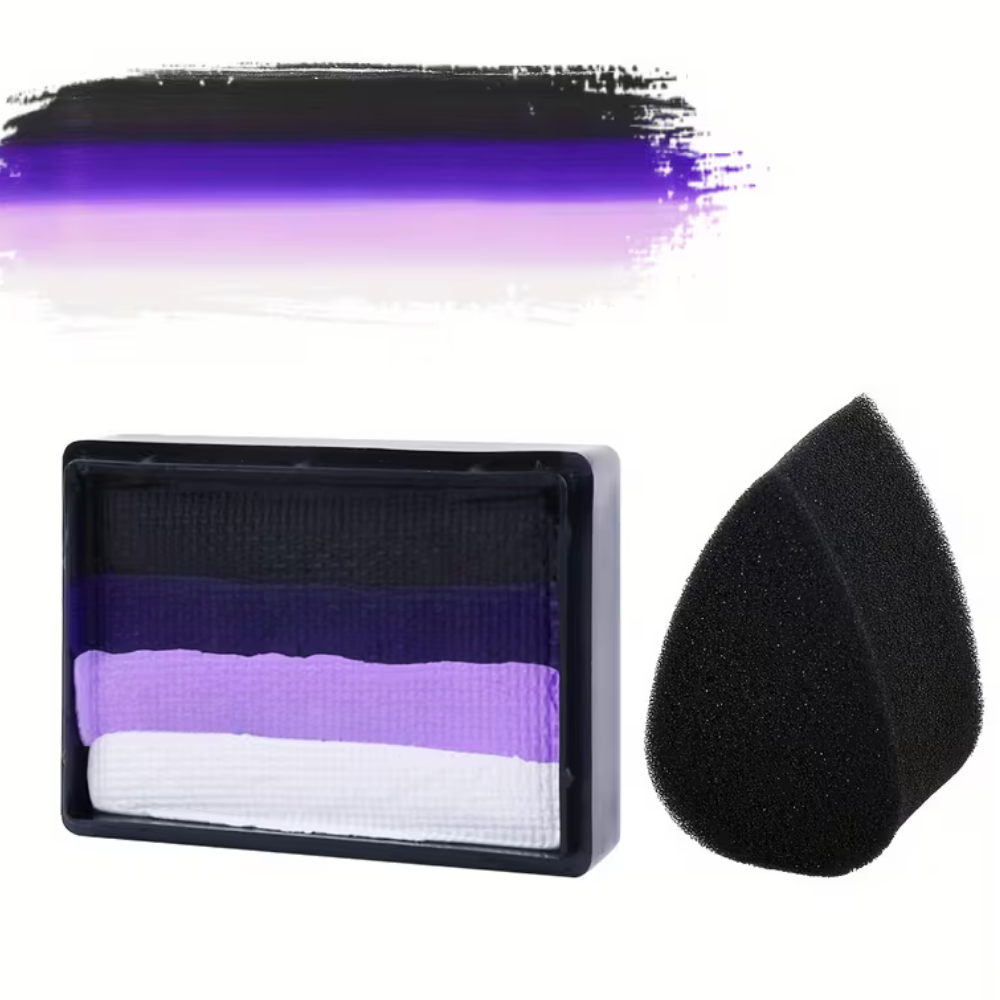 Kit de peinture arc-en-ciel bicolore pour le visage et le corps