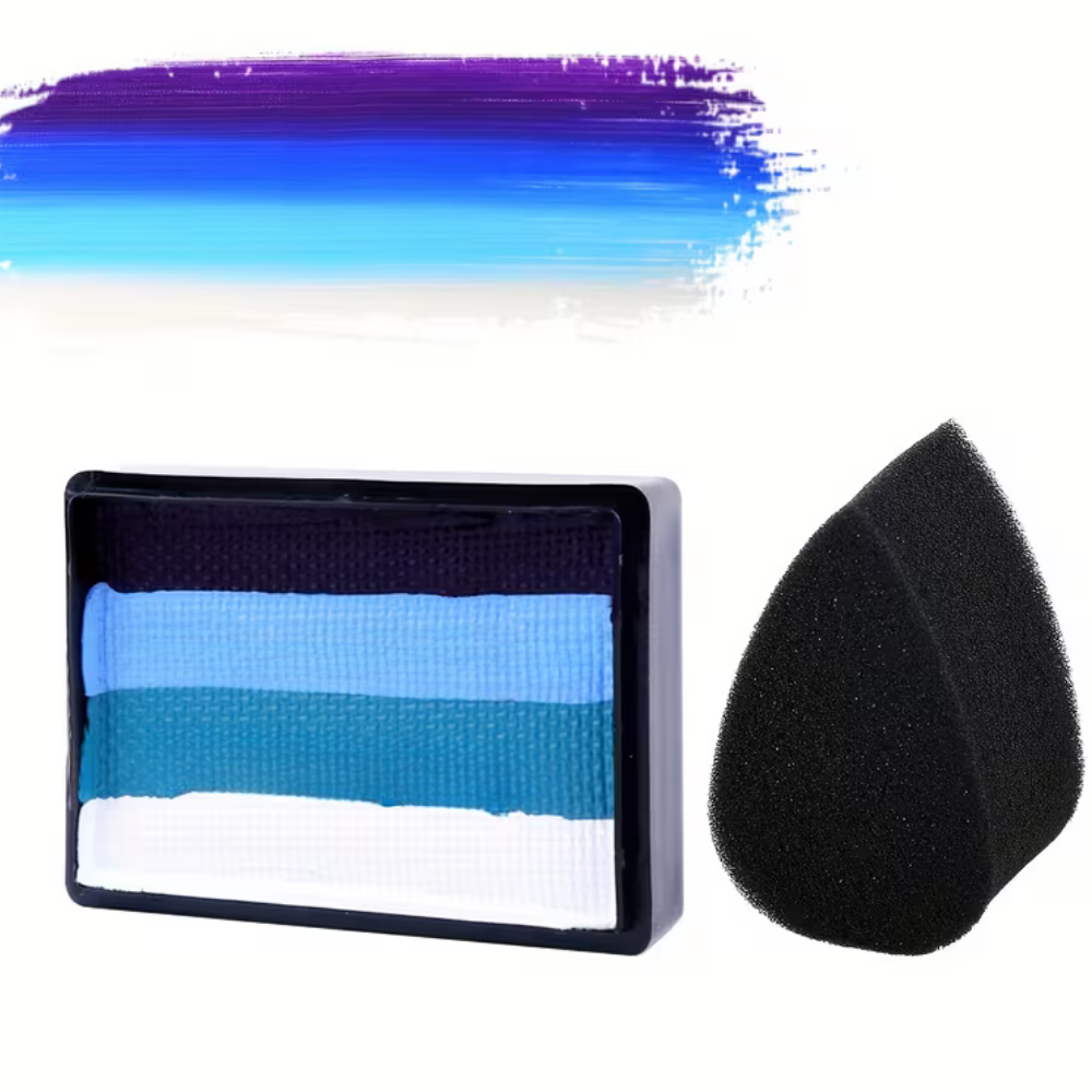 Kit de peinture arc-en-ciel bicolore pour le visage et le corps