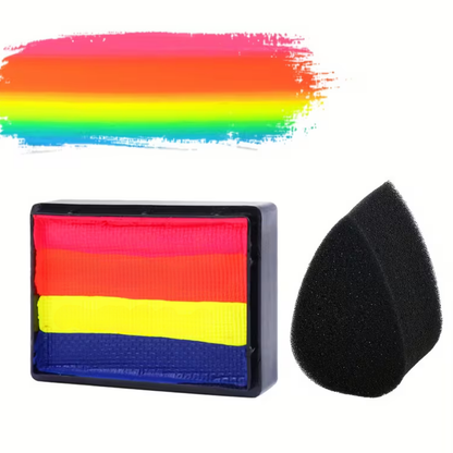 Kit de peinture arc-en-ciel bicolore pour le visage et le corps