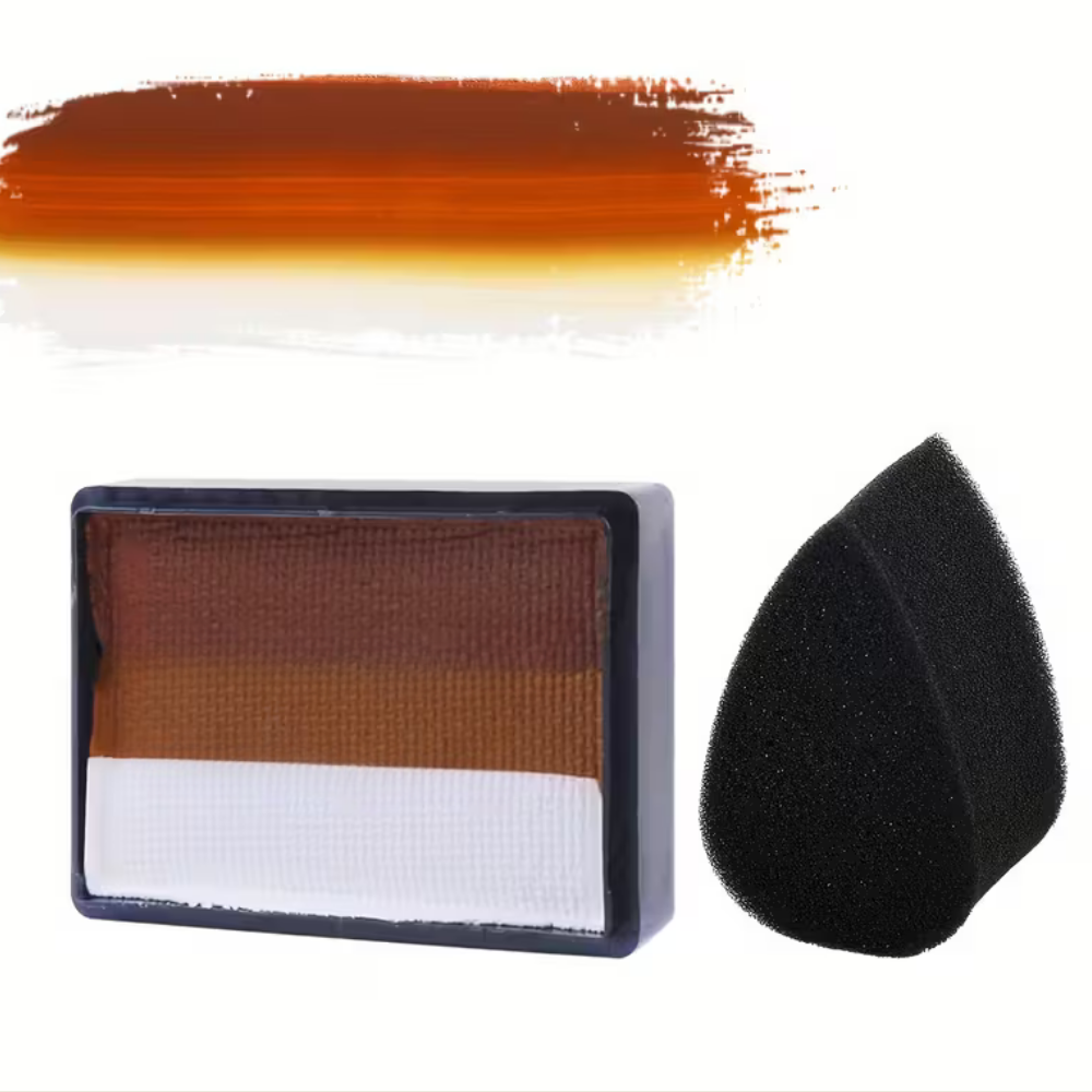 Kit de peinture arc-en-ciel bicolore pour le visage et le corps