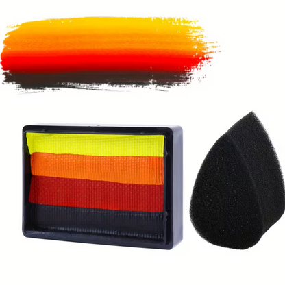 Kit de peinture arc-en-ciel bicolore pour le visage et le corps