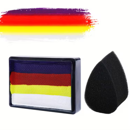Kit de peinture arc-en-ciel bicolore pour le visage et le corps