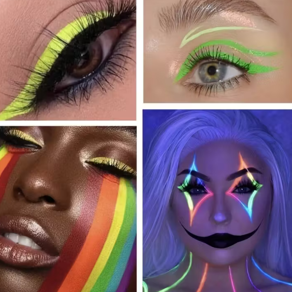 Kit de peinture arc-en-ciel bicolore pour le visage et le corps