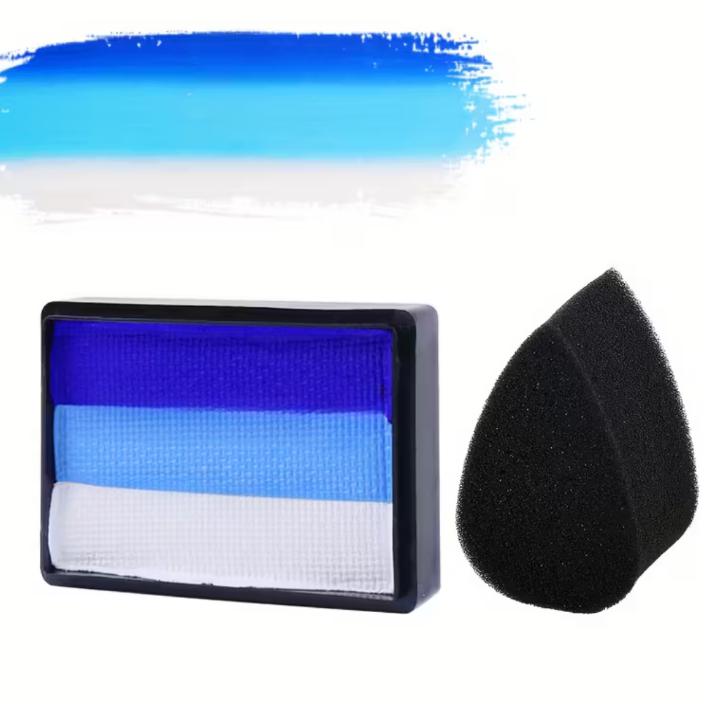 Kit de peinture arc-en-ciel bicolore pour le visage et le corps