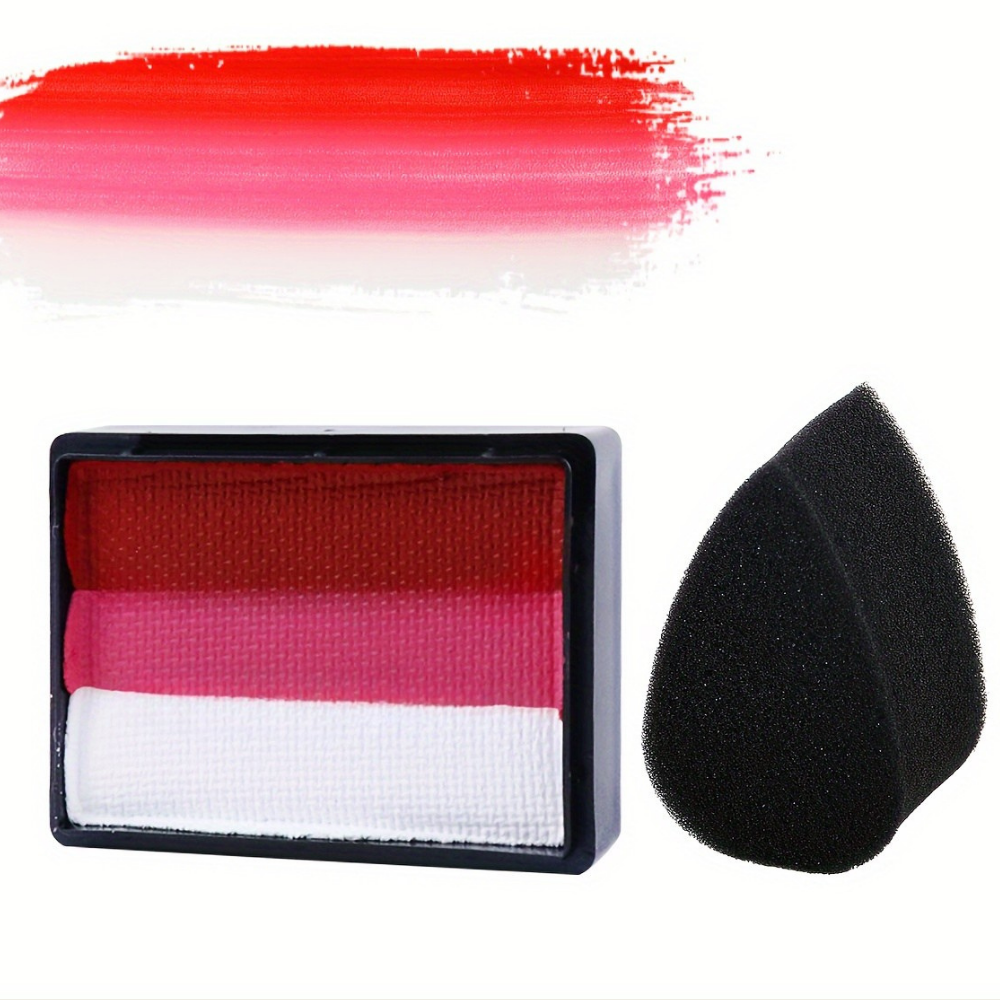 Kit de peinture arc-en-ciel bicolore pour le visage et le corps