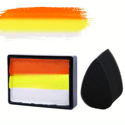 Kit de peinture arc-en-ciel bicolore pour le visage et le corps