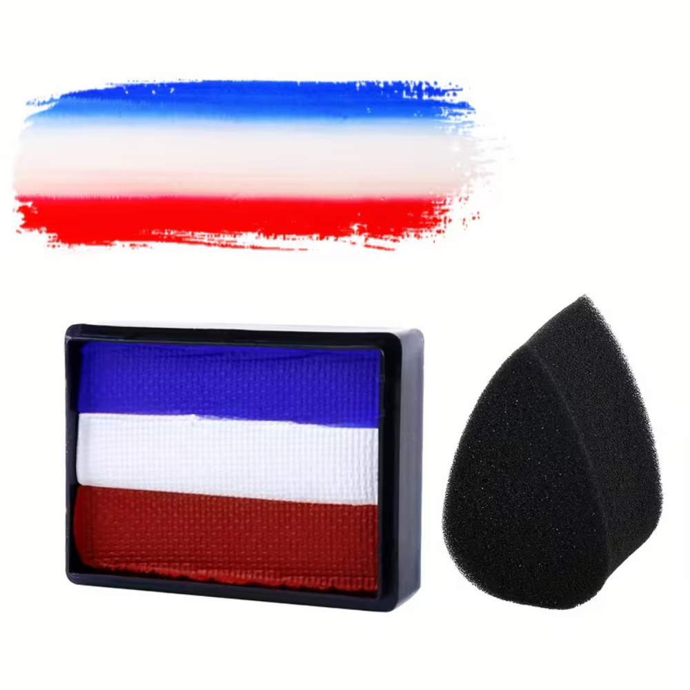 Kit de peinture arc-en-ciel bicolore pour le visage et le corps