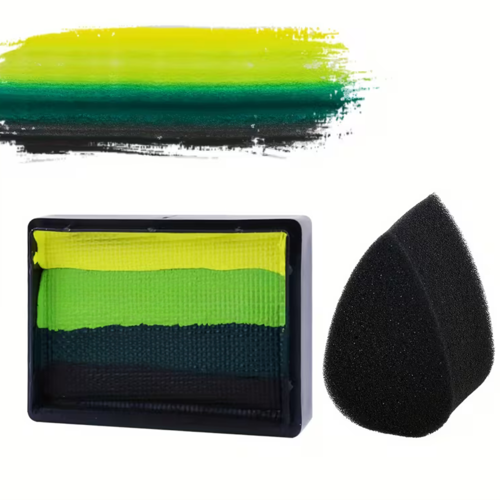 Kit de peinture arc-en-ciel bicolore pour le visage et le corps