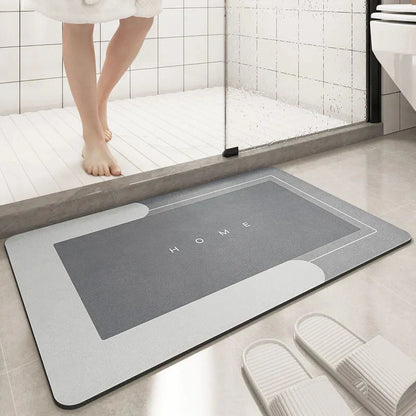 Rapid Dry Non Slip Floor Mat for Bathroom and Entryway Safety