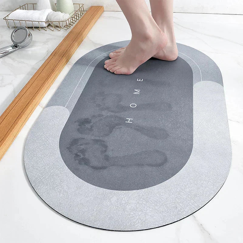 Rapid Dry Non Slip Floor Mat for Bathroom and Entryway Safety