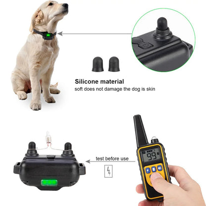 Rechargeable Anti Bark Dog Collar with Remote and Waterproof Design