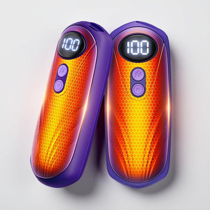 Rechargeable Electric Hand Warmers LED Display Reusable Portable Pocket Heater Set