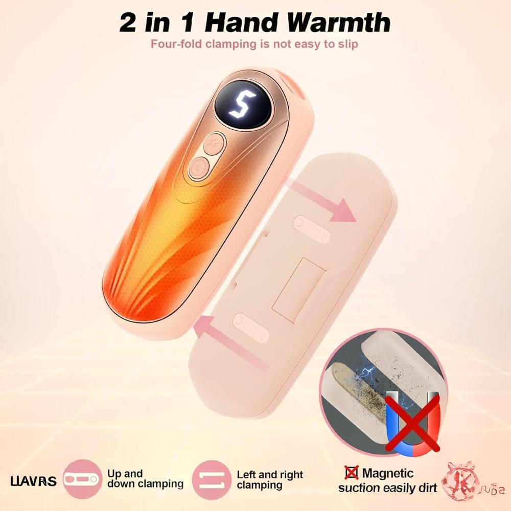 Rechargeable Electric Hand Warmers LED Display Reusable Portable Pocket Heater Set