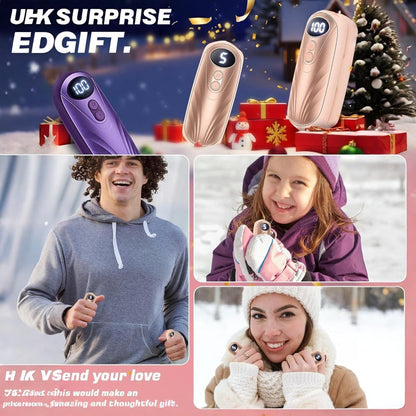 Rechargeable Electric Hand Warmers LED Display Reusable Portable Pocket Heater Set