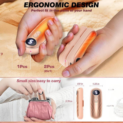 Rechargeable Electric Hand Warmers LED Display Reusable Portable Pocket Heater Set