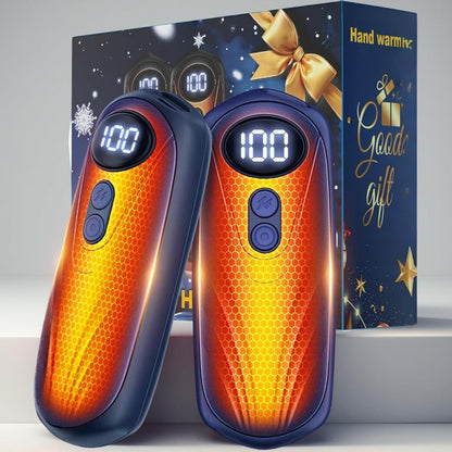 Rechargeable Electric Hand Warmers LED Display Reusable Portable Pocket Heater Set