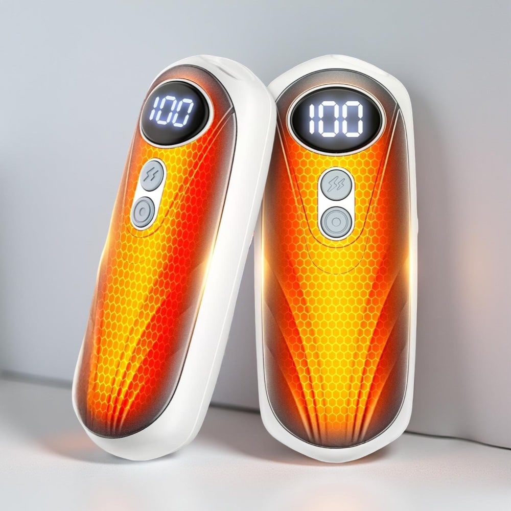 Rechargeable Electric Hand Warmers LED Display Reusable Portable Pocket Heater Set