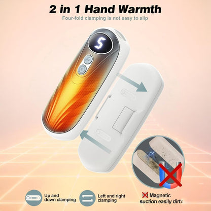 Rechargeable Electric Hand Warmers LED Display Reusable Portable Pocket Heater Set