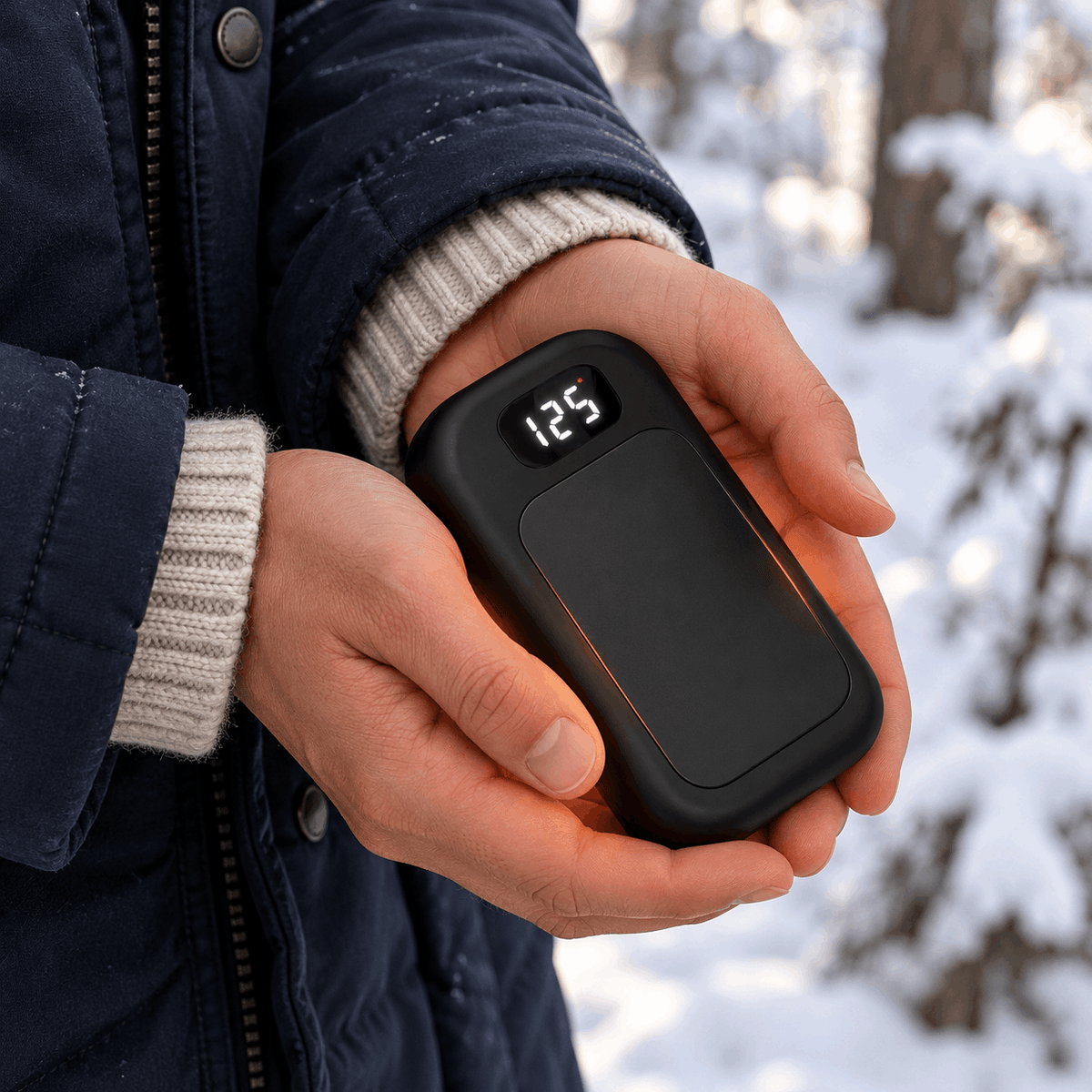Rechargeable Electric Hand Warmers Reusable Pocket Heater LED Display Three Heat Levels