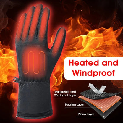 Forros térmicos recargables para guantes, con temperatura ajustable, tejido elástico fino y bolsillo para la batería