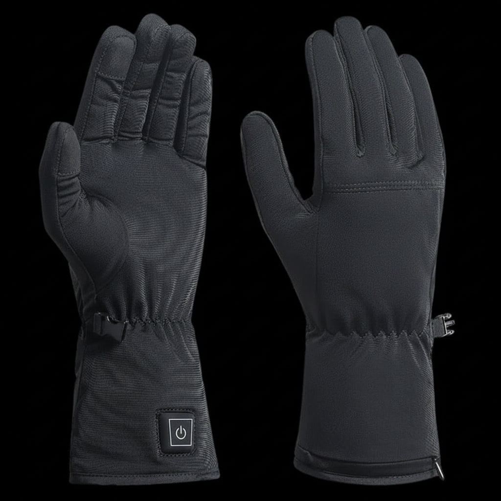 Forros térmicos recargables para guantes, con temperatura ajustable, tejido elástico fino y bolsillo para la batería