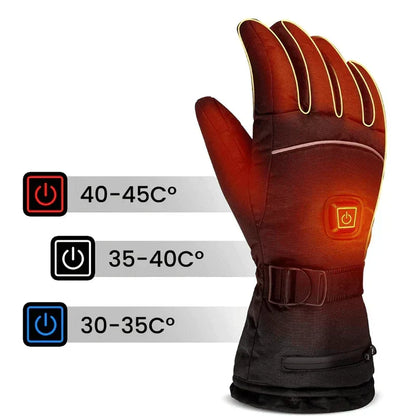 Aufladbare beheizte Handschuhe, wasserdichte Thermo-Touchscreen-Winterhandschuhe und Handwärmer für den Outdoor-Bereich