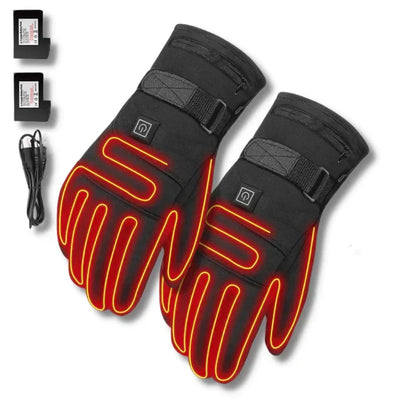Aufladbare beheizte Handschuhe, wasserdichte Thermo-Touchscreen-Winterhandschuhe und Handwärmer für den Outdoor-Bereich