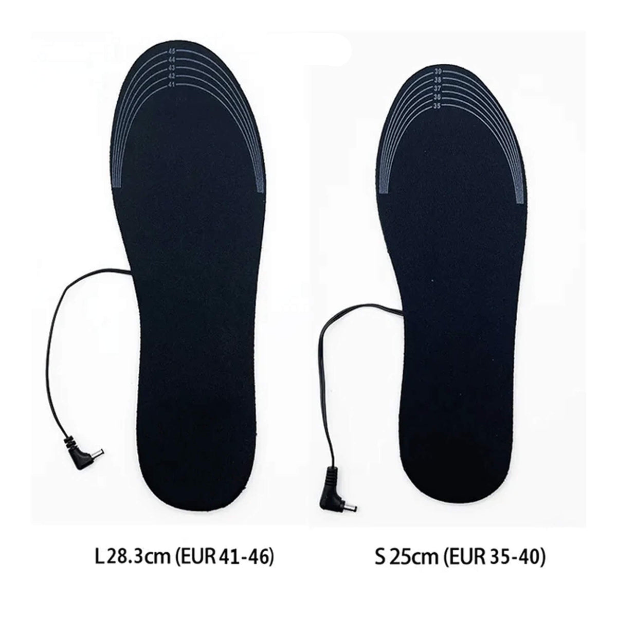 Oplaadbare verwarmde inlegzolen met instelbare warmte, op maat te knippen