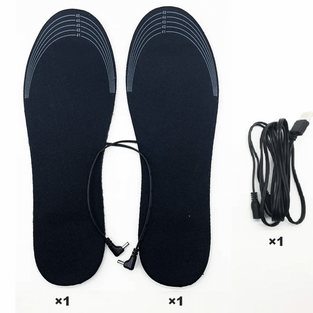Oplaadbare verwarmde inlegzolen met instelbare warmte, op maat te knippen