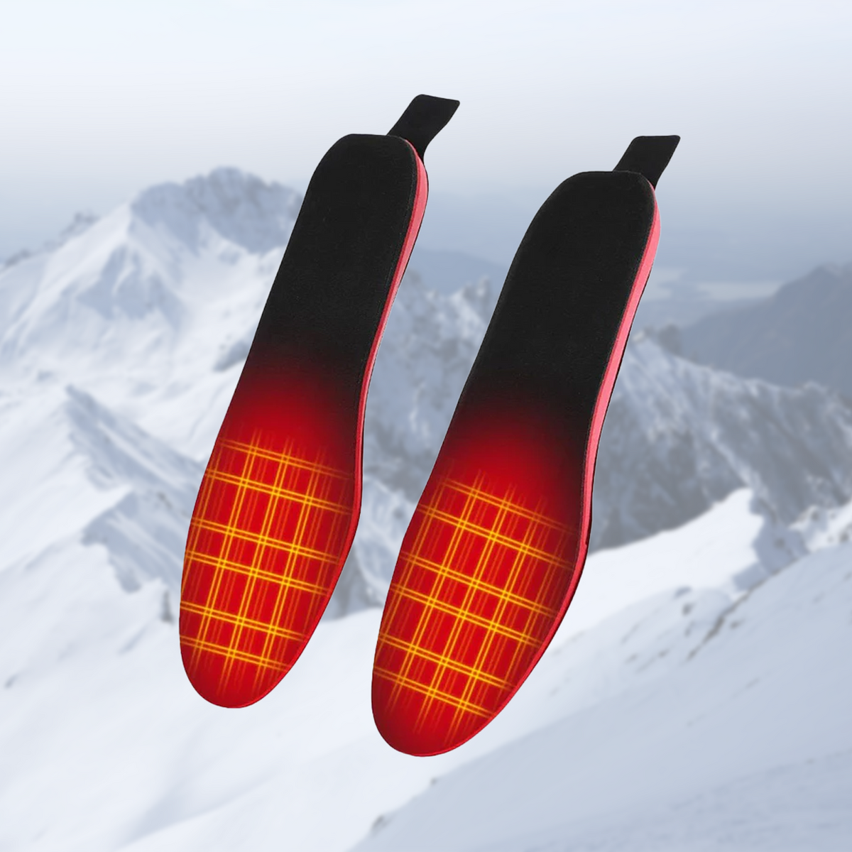 Plantillas calefactables recargables con gran soporte para el arco, control remoto inalámbrico y USB C para calzado de invierno