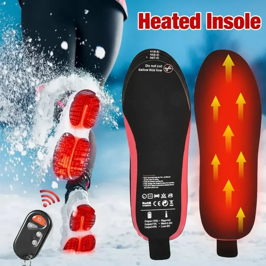 Rechargeable Heated Insoles with Wireless Remote Adjustable Heat Winter Shoe Inserts