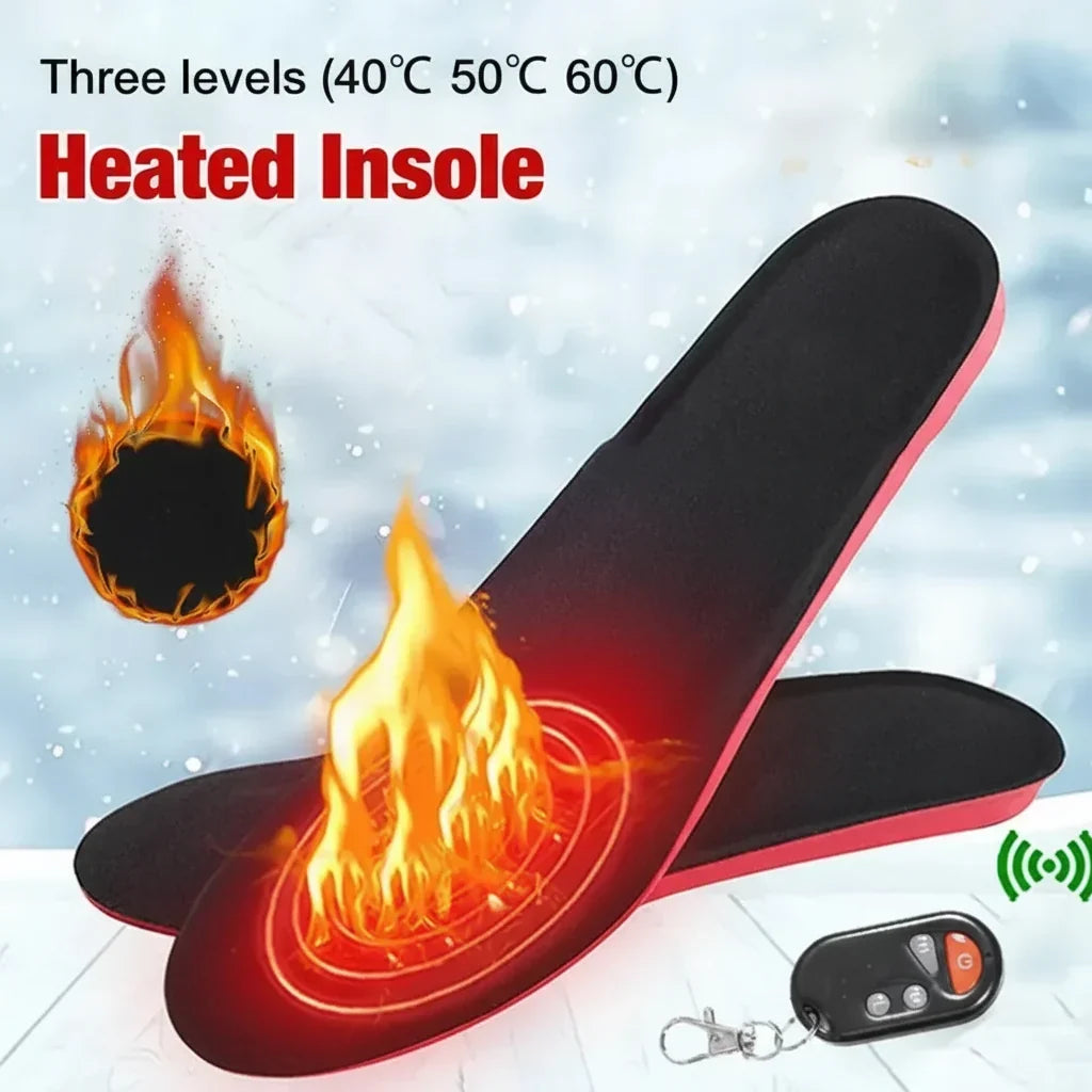 Rechargeable Heated Insoles with Wireless Remote Adjustable Heat Winter Shoe Inserts