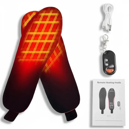 Rechargeable Heated Insoles with Wireless Remote Adjustable Heat Winter Shoe Inserts