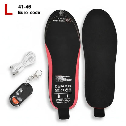 Rechargeable Heated Insoles with Wireless Remote Adjustable Heat Winter Shoe Inserts