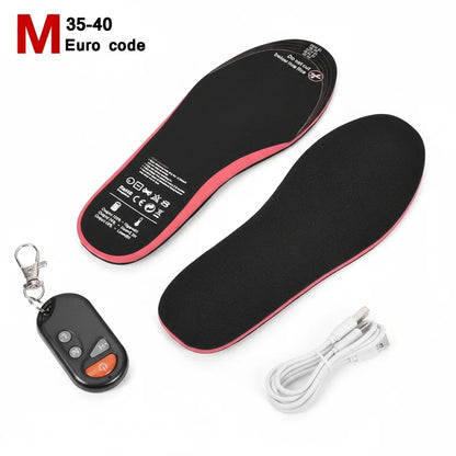 Rechargeable Heated Insoles with Wireless Remote Adjustable Heat Winter Shoe Inserts