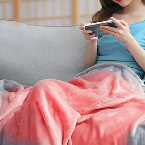 Wiederaufladbare beheizte Kuscheldecke, USB-betrieben, tragbare Wärmedecke