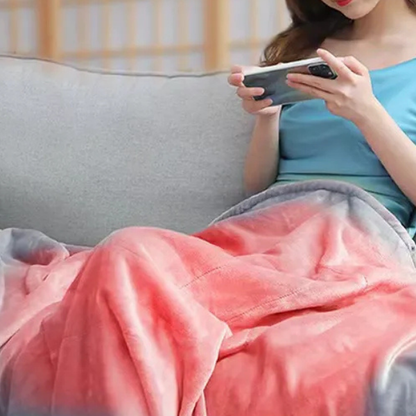 Wiederaufladbare beheizte Kuscheldecke, USB-betrieben, tragbare Wärmedecke