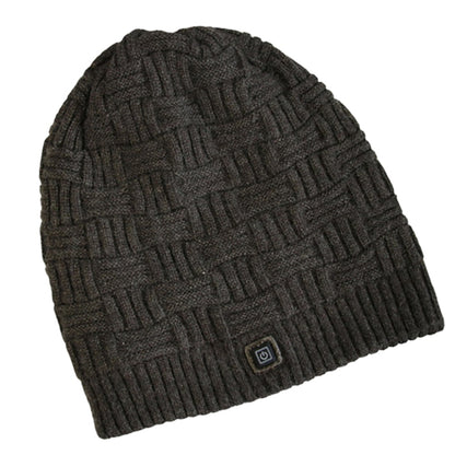 Rechargeable Heated Winter Beanie Ear Flaps 3400mAh Battery Knit Skull Cap Hat