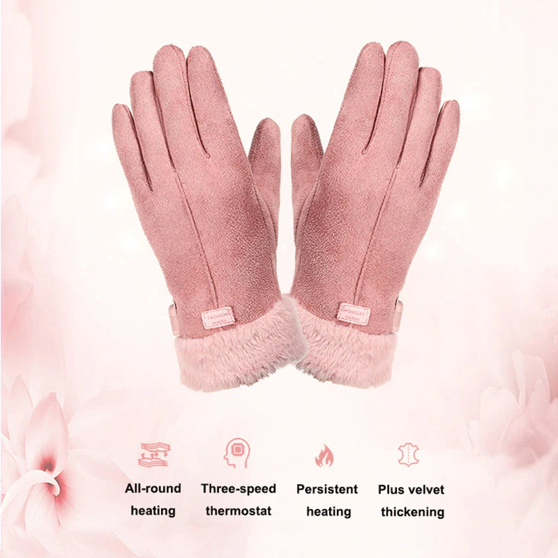 Rechargeable Heated Winter Gloves Touchscreen Waterproof Warm Gloves