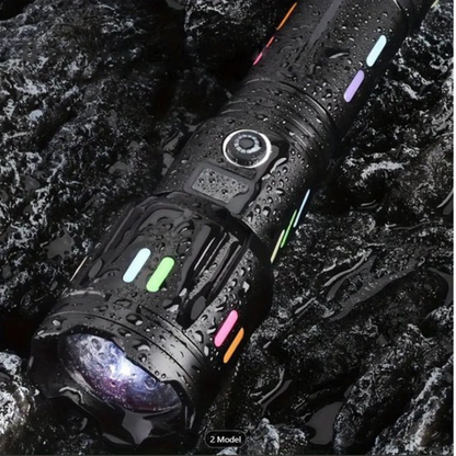 Rechargeable High Power LED Flashlight with Adjustable Beam