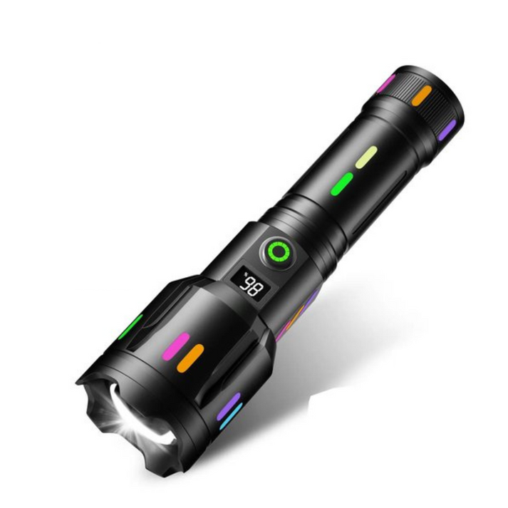 Rechargeable High Power LED Flashlight with Adjustable Beam