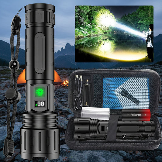 Rechargeable LED Flashlight with Waterproof Aluminum Body