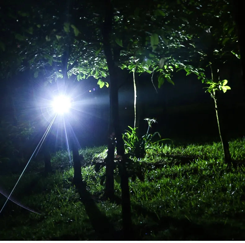 Rechargeable LED Headlamp Waterproof Zoom Outdoor Light